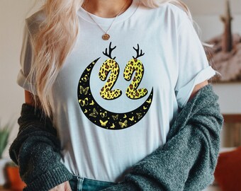 22nd Birthday Butterfly Gift Shirt, Twenty Second Birthday Party Shirt, Christmas Gift for 22nd Birthday, 22nd Birthday Gift For Her