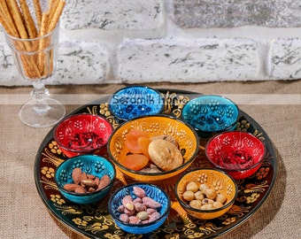 トルコ風陶器製朝食セット、メゼサービングセット、タパスサービング