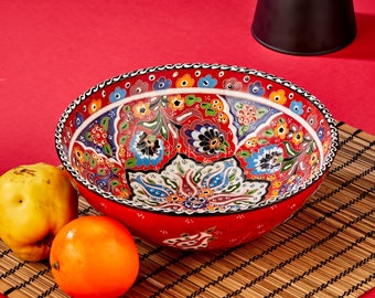 Multisize Large Ceramic Fruit Bowl, Handmade Salad Bowl, Hand