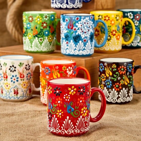 Flower Smiley Face Preppy Ceramic Mug 11oz Ceramic coffee mug Gift