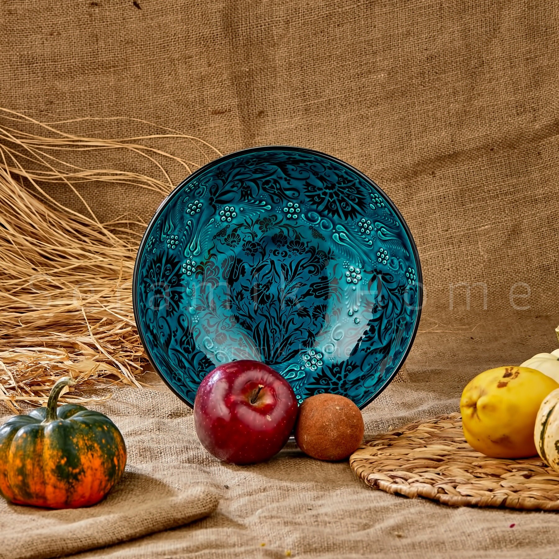 Amazon.com | Radicaln Marble Fruit Bowl Green Onyx 12