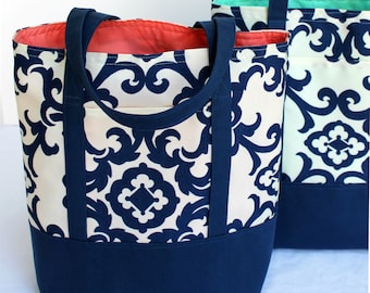 Lined Canvas Tote Sewing Tutorial