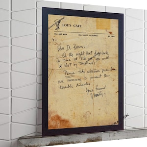 Back To The Future Marty McFly Vintage Letter To Doc Brown Prop print vintage photo Christmas Gift poster 002