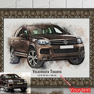 Car Custom Watercolor Portrait Car Painting From Photo Personalized Gift for Car Enthusiast Digital Portrait