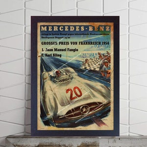 Mercedes Benz Grand Prix 1954 French tv series Friends Movie vintage photo Film Art PRINT tv show Christmas Gift  poster