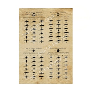 Aviones de combate de la Segunda Guerra Mundial Fuerza Aérea de los EE. UU. / Militar Deutsche Guerra Mundial WW2 Weltkrieg avión Flugzeug imprimir arte fotográfico vintage Piloto Gran Bretaña cartel