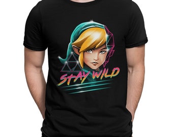 Link Stay Wild T-Shirt, The Legend of Zelda Shirt, Men's Women's All Sizes (hm-453)