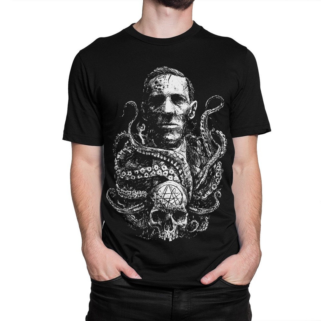 H. P. Lovecraft Black T-shirt, Men's Women's All Sizes hm-418 - Etsy