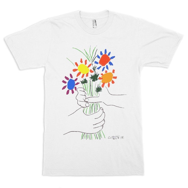 Pablo Picasso Bouquet of Peace T-Shirt, Men's Women's All Sizes (hm-414)