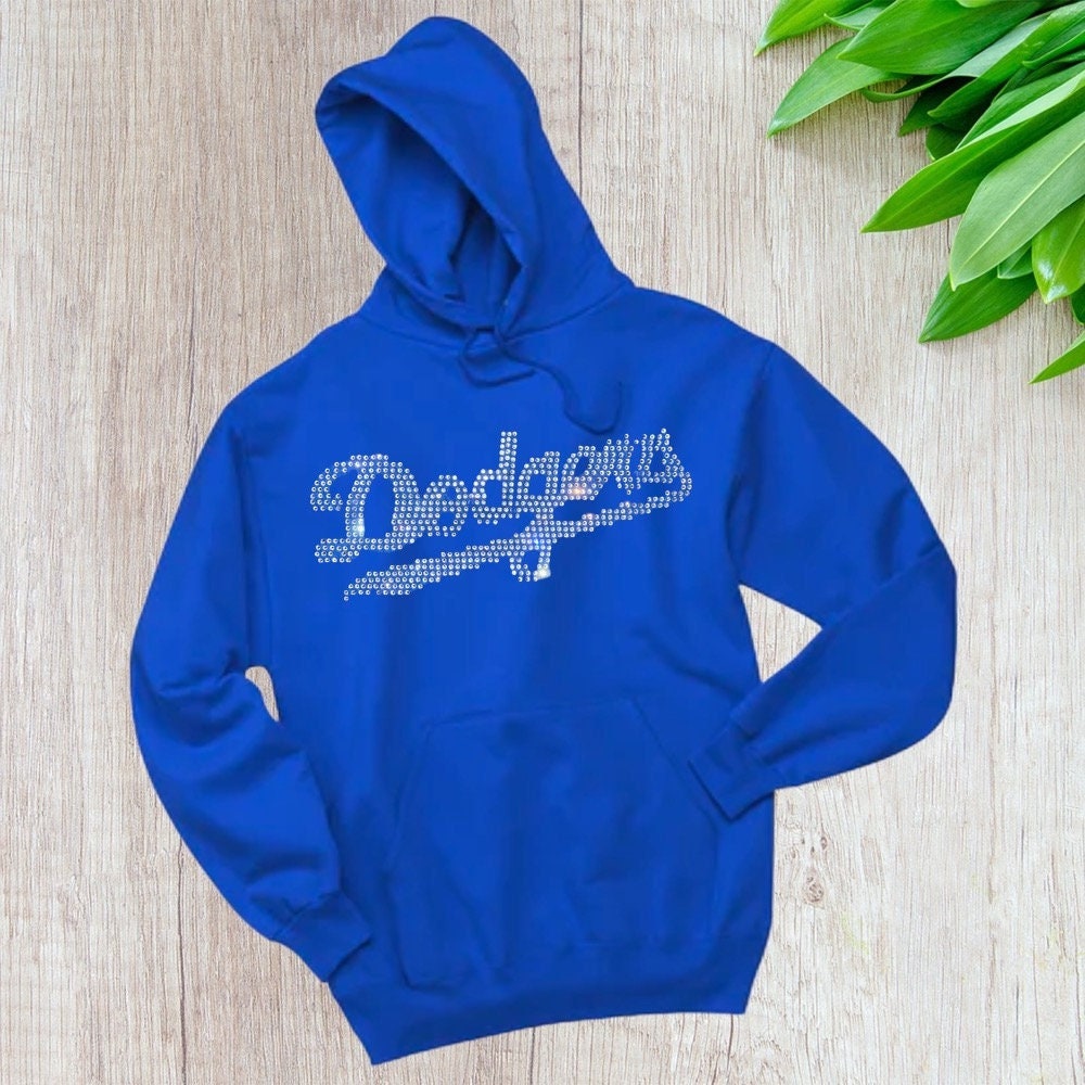Vintage LA Dodgers Sweater Hoodie Sz M USA MLB Dodgers Official Baseball Blue