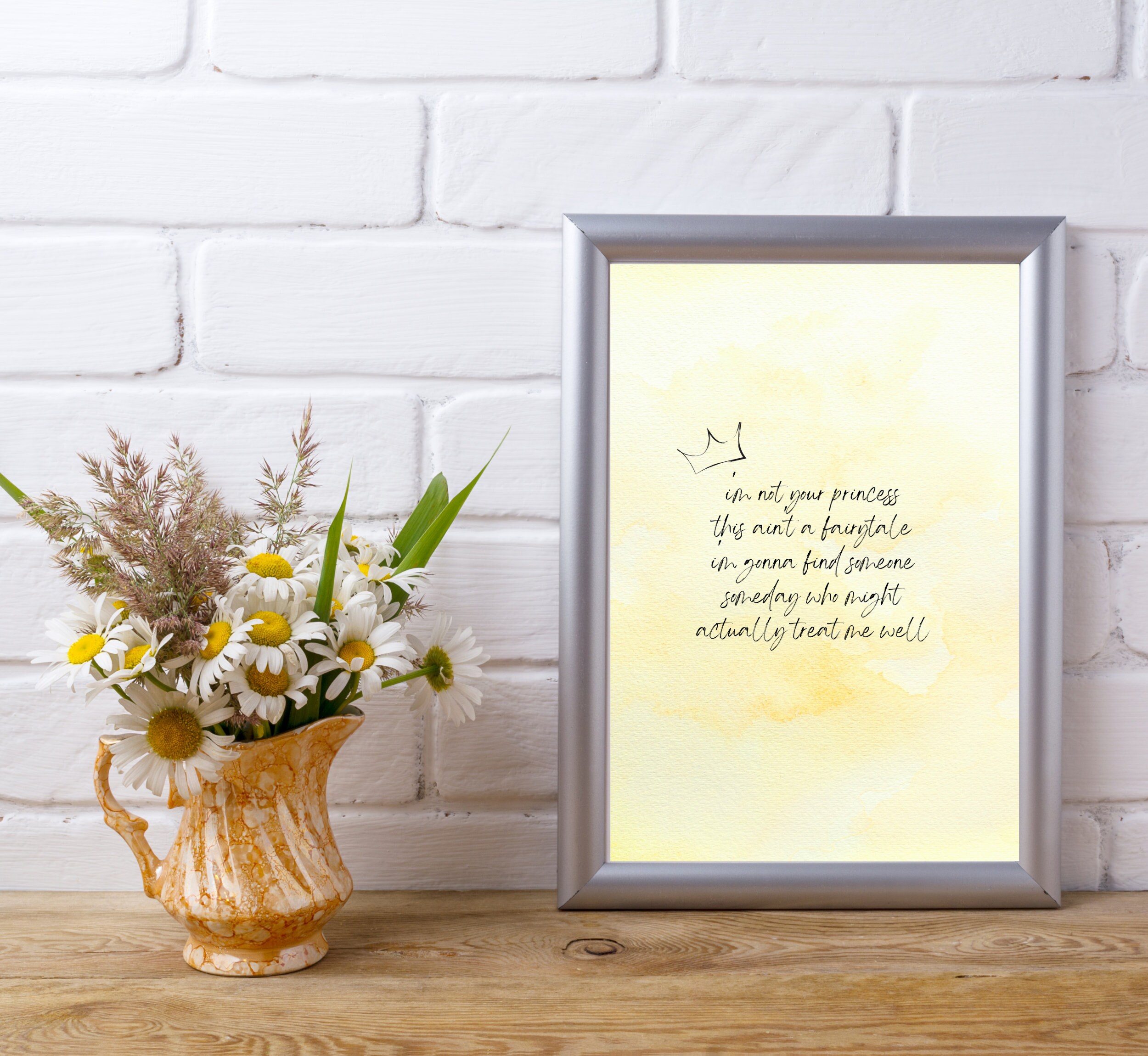 Fearless White Horse Taylor Swift Watercolor Lyric Wall Art