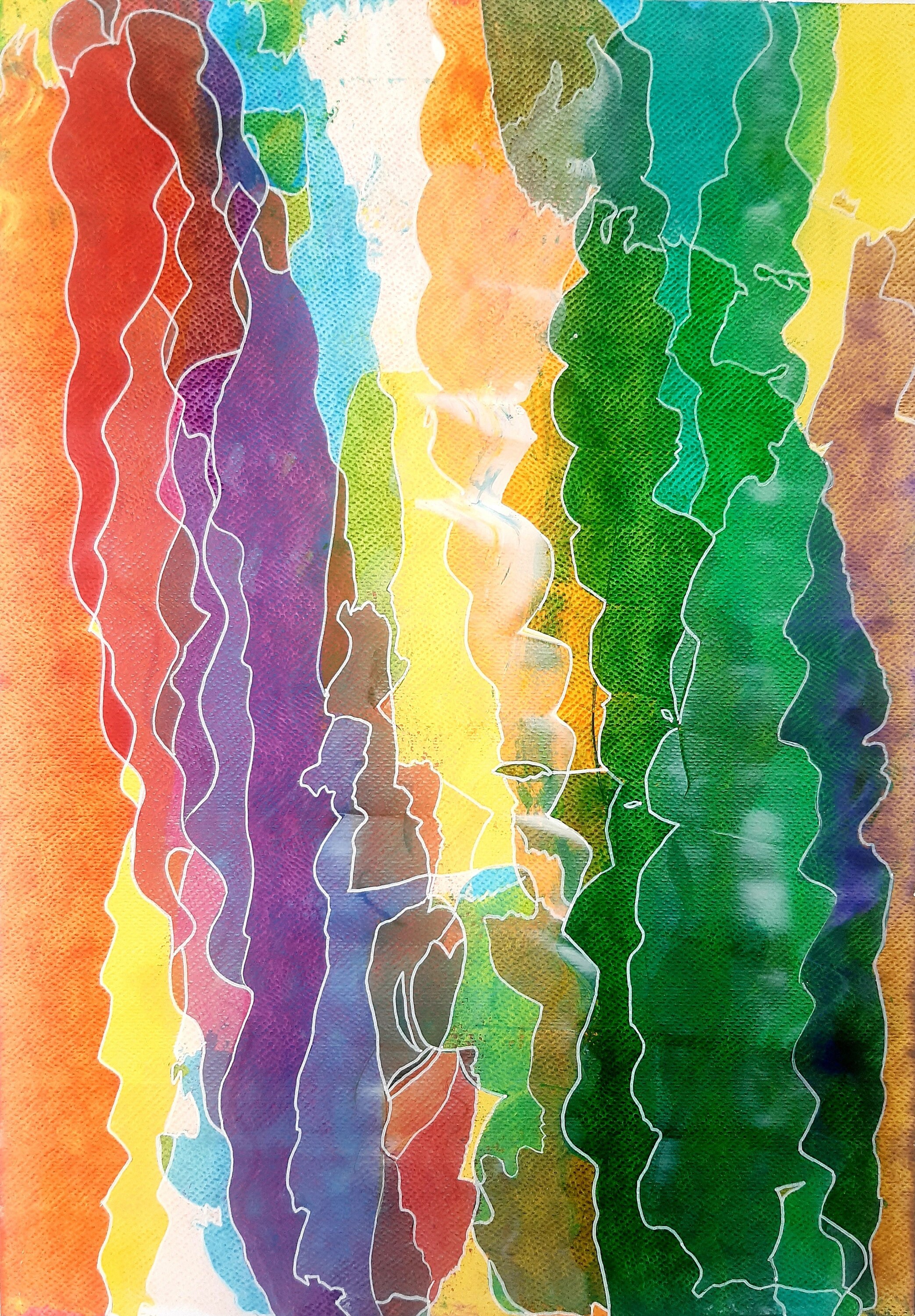 Abstract Painting, Squeegee Painting, Squeegee Art, Abstract