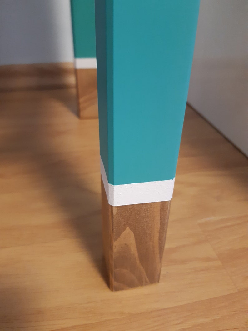 Painted Wooden Stool, Square Stool, Coffee Table, Vintage Table, Flower