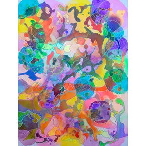 Abstract wall painting, Colorful abstract painting, Acrylic on canvas, Abstract acrylic painting, Original artwork, Wall decoration