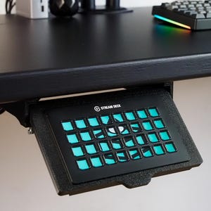 Stream Deck XL Under Desk Mount for Elgato | Adjustable Slide-Out, 32 Key image 1