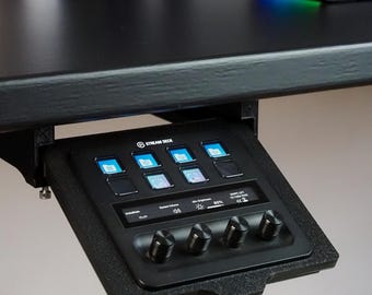 Stream Deck Plus Under Desk Mount for Elgato | Adjustable Slide-Out