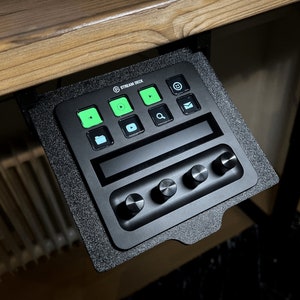 Elgato対応Stream Deck Plus用デスク下マウント｜調節可能なスライド式