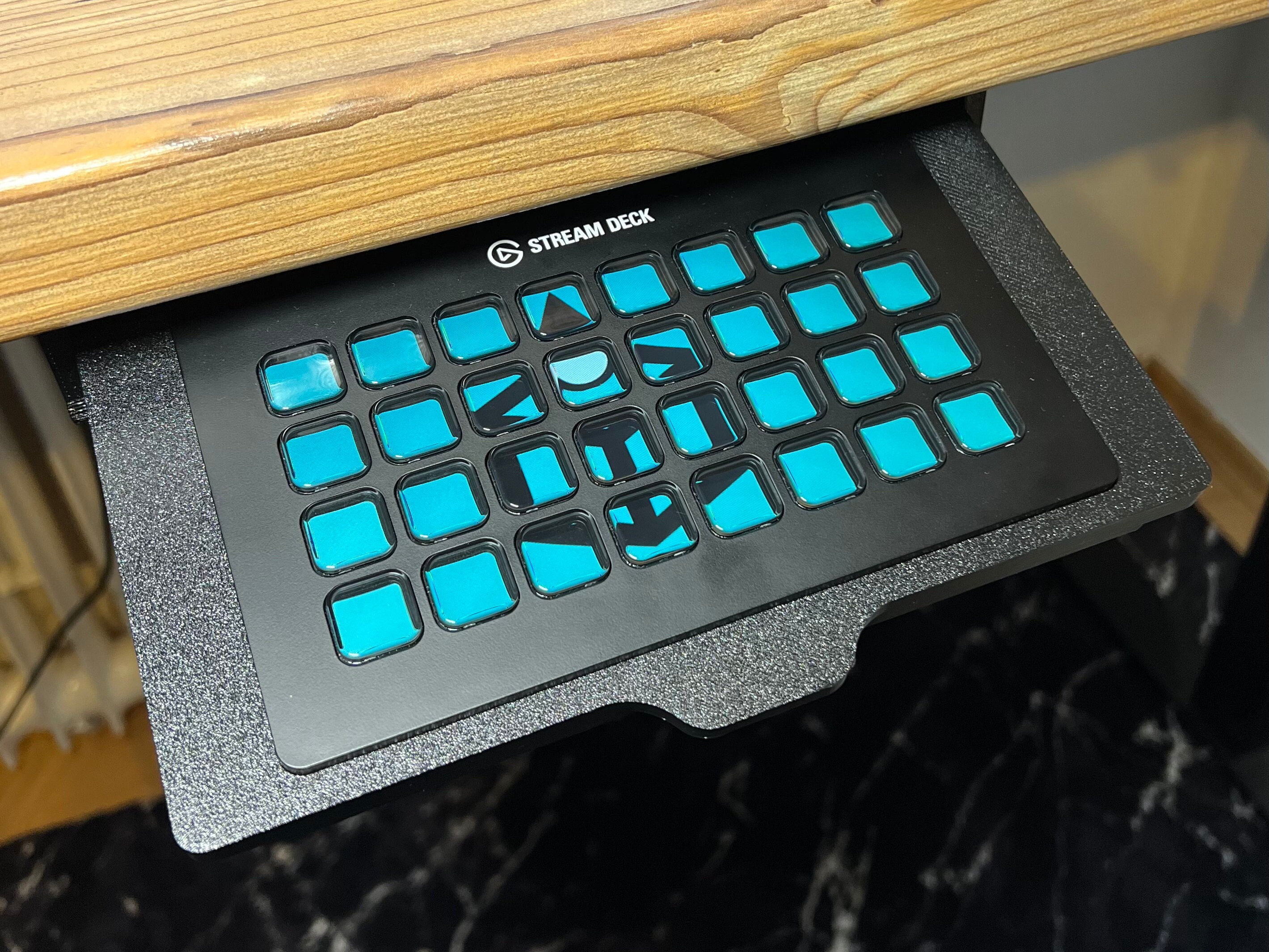 Stream Deck XL デスク下マウント Elgato用 | Stream Deck スライド