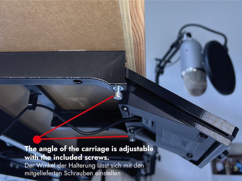 Stream Deck XL Under Desk Mount for Elgato | Adjustable Slide-Out, 32 Key image 5