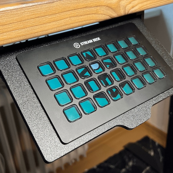 Elgato Stream Deck XL Untertischhalterung | Stream Deck Slide aus 32 Tasten