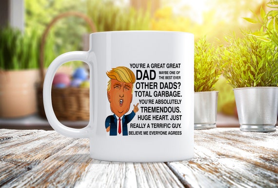 Trump - Tazza in ceramica bianca per nonno, con scritta You are a