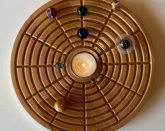 Sonnensystem Einstellbarer Kerzenhalter Einzigartiger Kerzenhalter Astrologie Kerze Geschenk Planeten Wohnkultur Innendesign