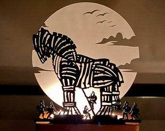 Metall Teelicht Kerzenhalter Handgemachtes Dekoratives Troianisches Pferd Mythologie Dekor Griechischer Mythos Regal Dekor Geschenk Für Sie Him