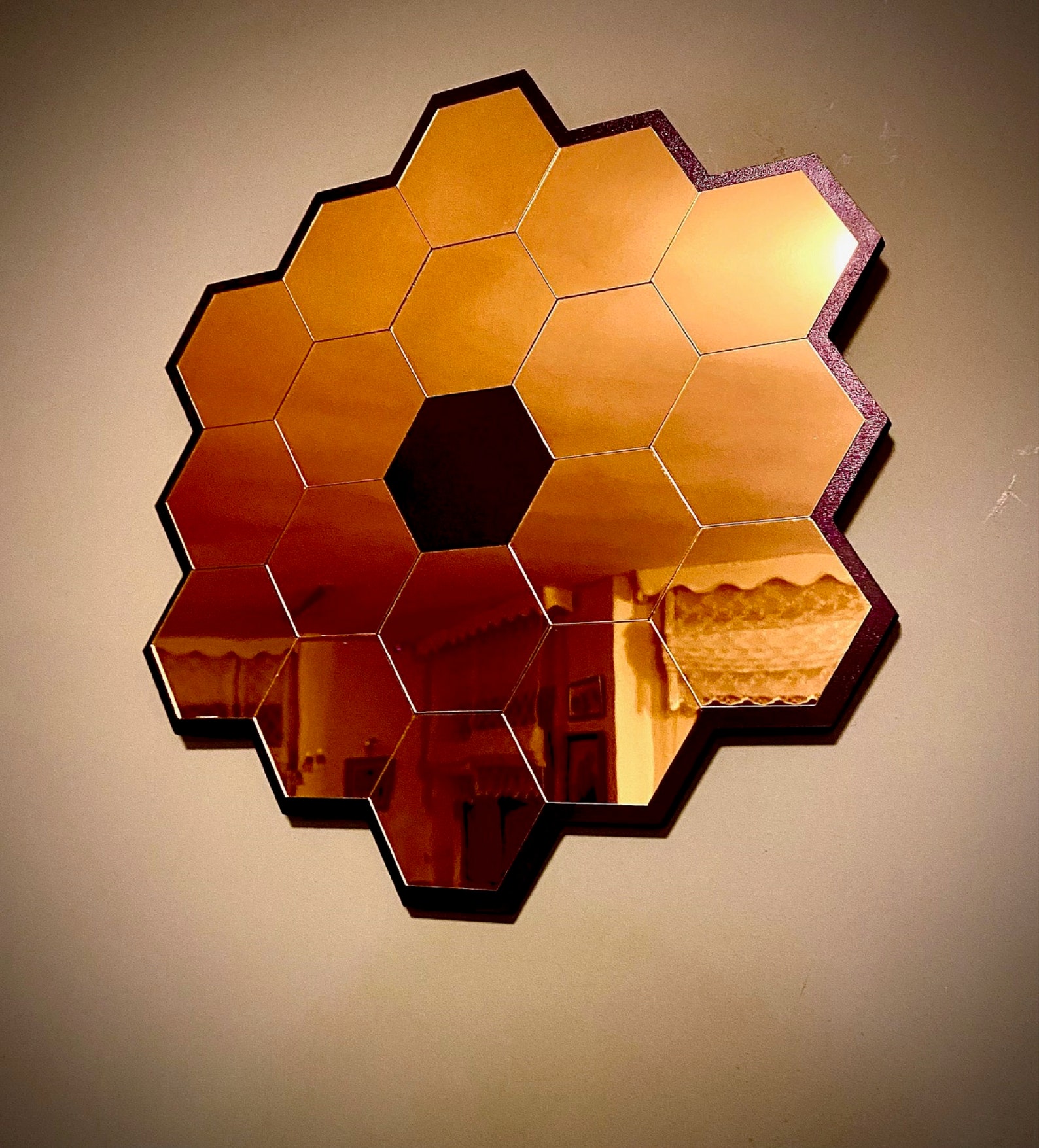 James b Space Telescope Mirror Wall Decoration Medium Etsy