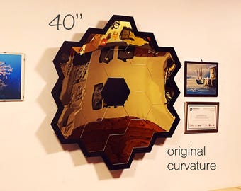 James Webb Telescope Mirror: 40" XL Optical Magnification, Handmade Space Decor