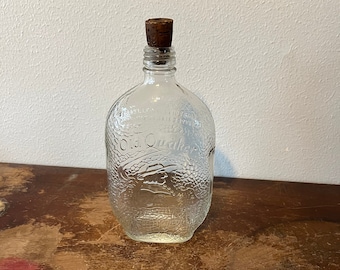 Old Quaker Rye Whiskey Bottle Embossed 1940s American Whiskey Bottle Lawrenceburg Indiana Cork Top Home Bar Whiskey Bottle