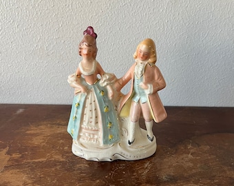 Vintage Staffordshire Style Coventry USA Porcelain Figurine “Promenade” 5053B Victorian Couple Figurine Dress Gown Figural Statue