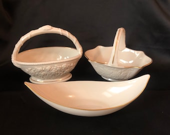 Lenox Classic Ivory and Gold YOU PICK Various Dishes Classic Pattern Funky Decor Table Accent Eclectic Decor Baskets Tapered Dish