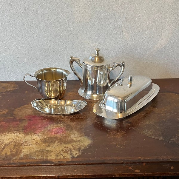 Silverplate Table Accessories YOU PICK Butter Dish Lidded Sugar Creamer Wm. Rogers Italian Sheffield Plate Table Accents Dinner Party