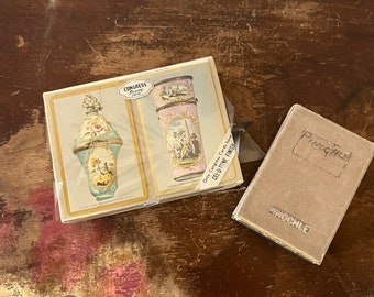 Vintage Playing Cards YOU PICK Congress Smithsonian Enamel Case Two Deck Card Set Single 48 Card Pinochle Card Set With Instruction Booklet