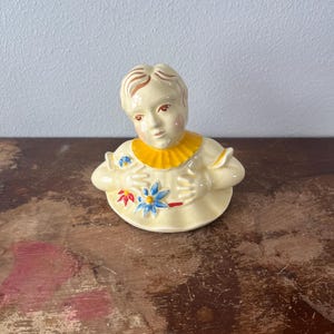 1940s Pottery Guild of America Girl Cookie Jar LID ONLY