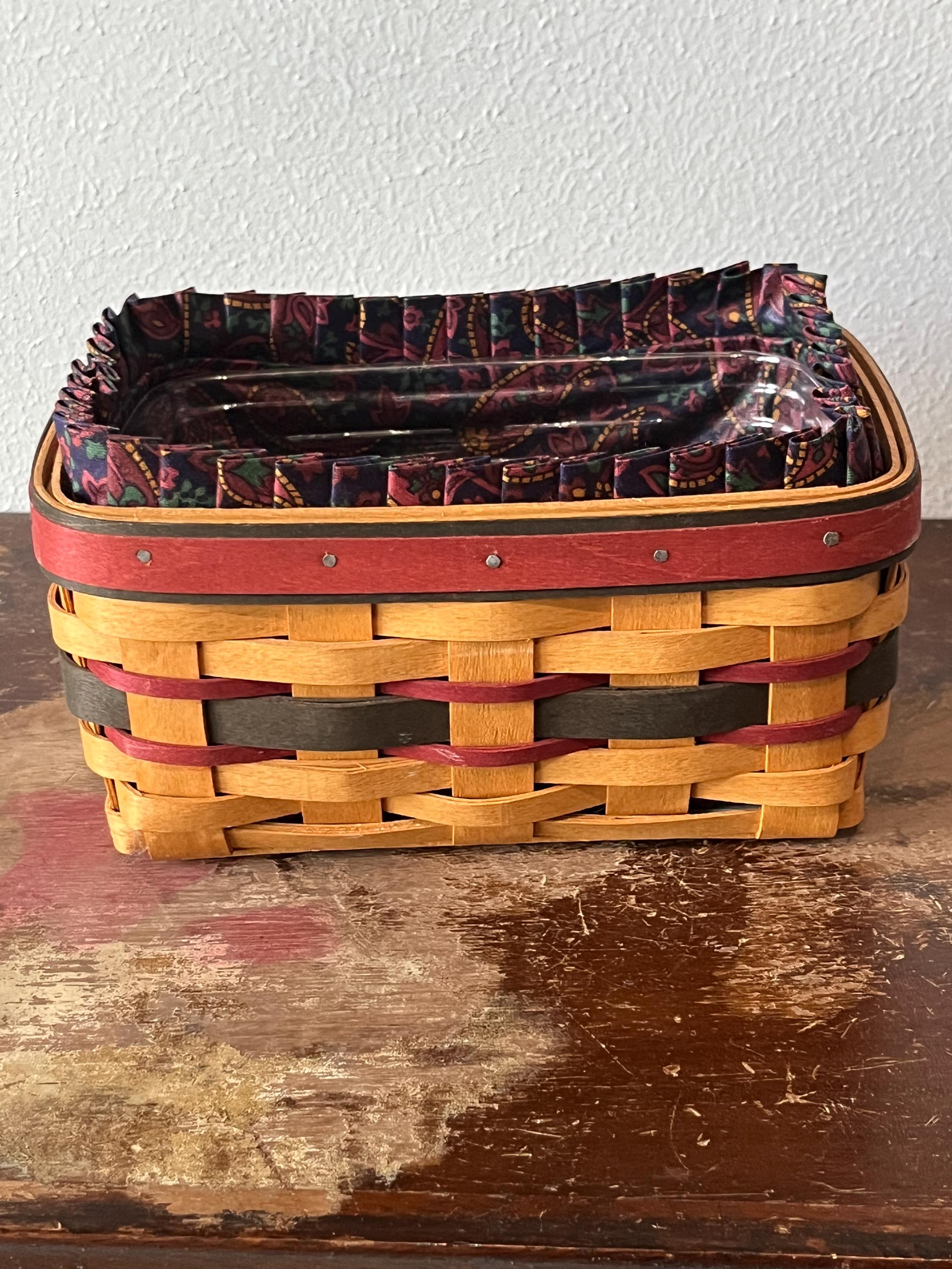 Vintage Longaberger Handmade Father's Day Basket Hand Woven