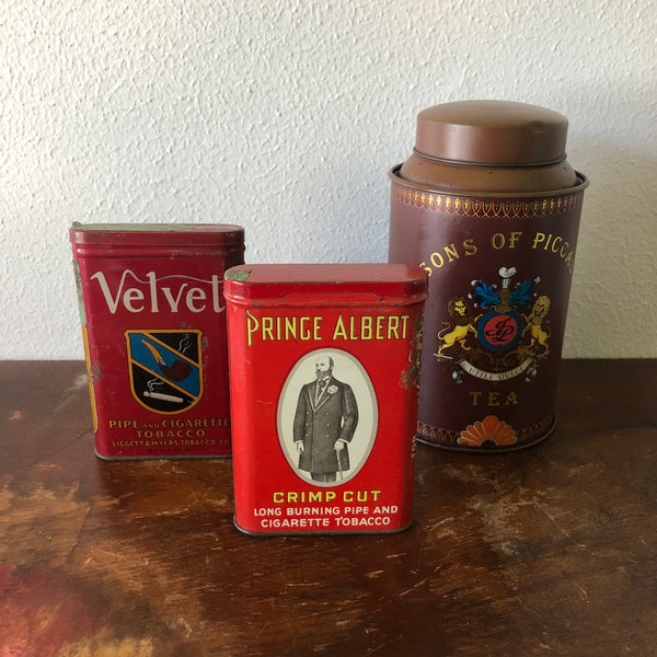 Vintage Tins Tobacco and Tea Prince Albert Velvet Jacksons