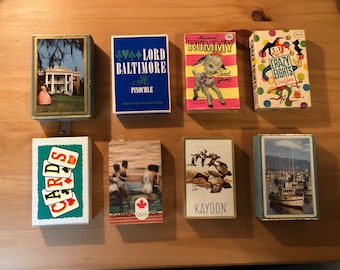 Vintage Playing Cards Animal Rummy Crazy Eights