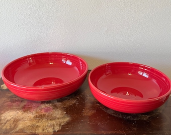 Fiesta Red Serving Bowls YOU PICK 2 Sizes Retro Red Homer Laughlin Tablescaping Hosting
