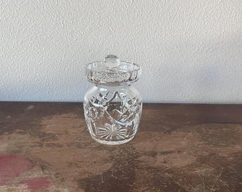 Waterford Crystal Jelly or Jam Jar Honey Jar Lidded Crystal Table Accent