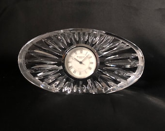 Waterford Cut Crystal Oval Desk Clock