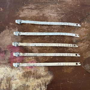 Five Vintage Kellogg Co. Tamper Evident Security Seals Metal Tags Industrial Decor Branded Collectable Retro Kellogg’s Merch