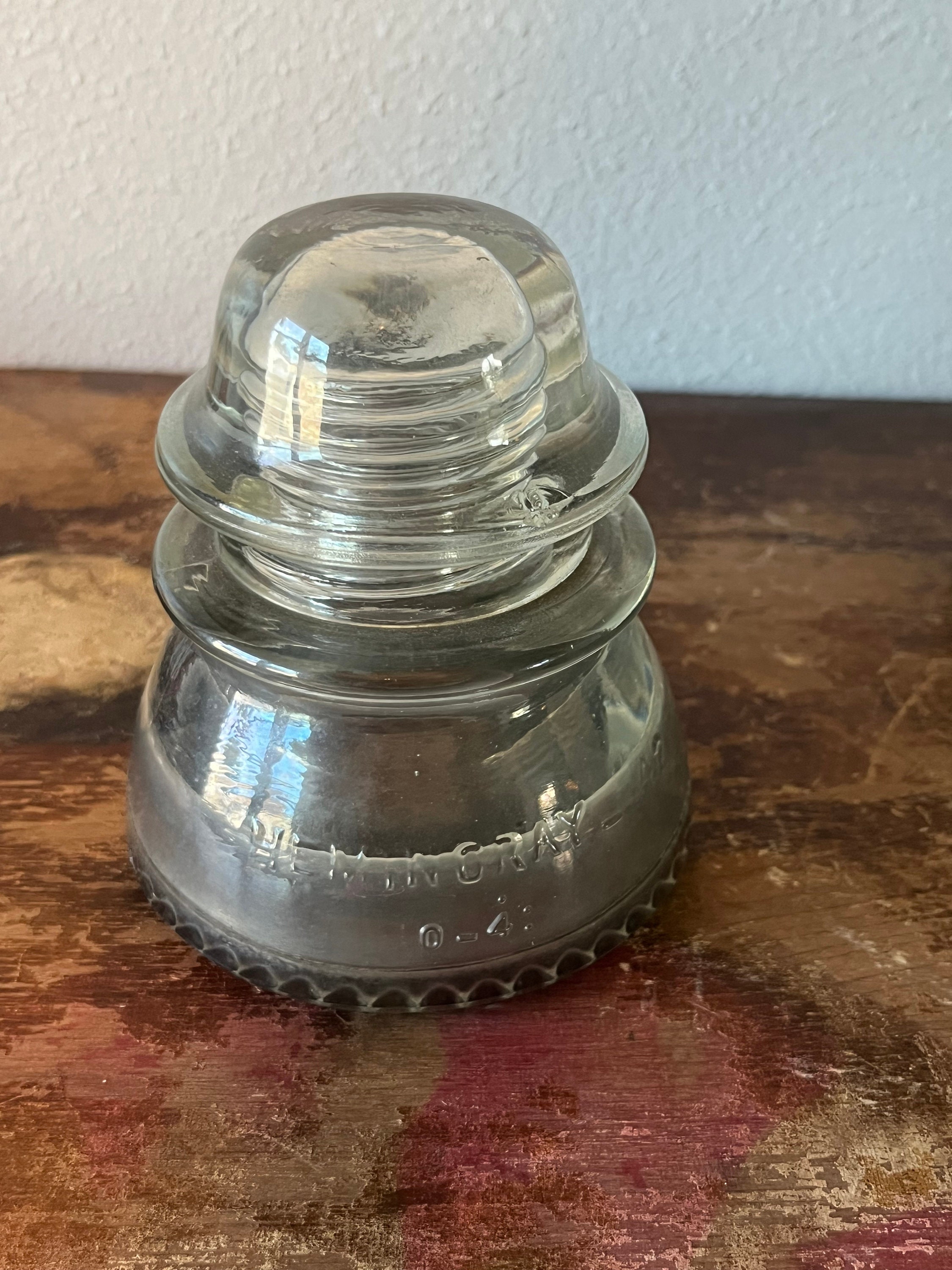Vintage Glass Insulators YOU PICK Blue Glass Made in USA Hemingray ...