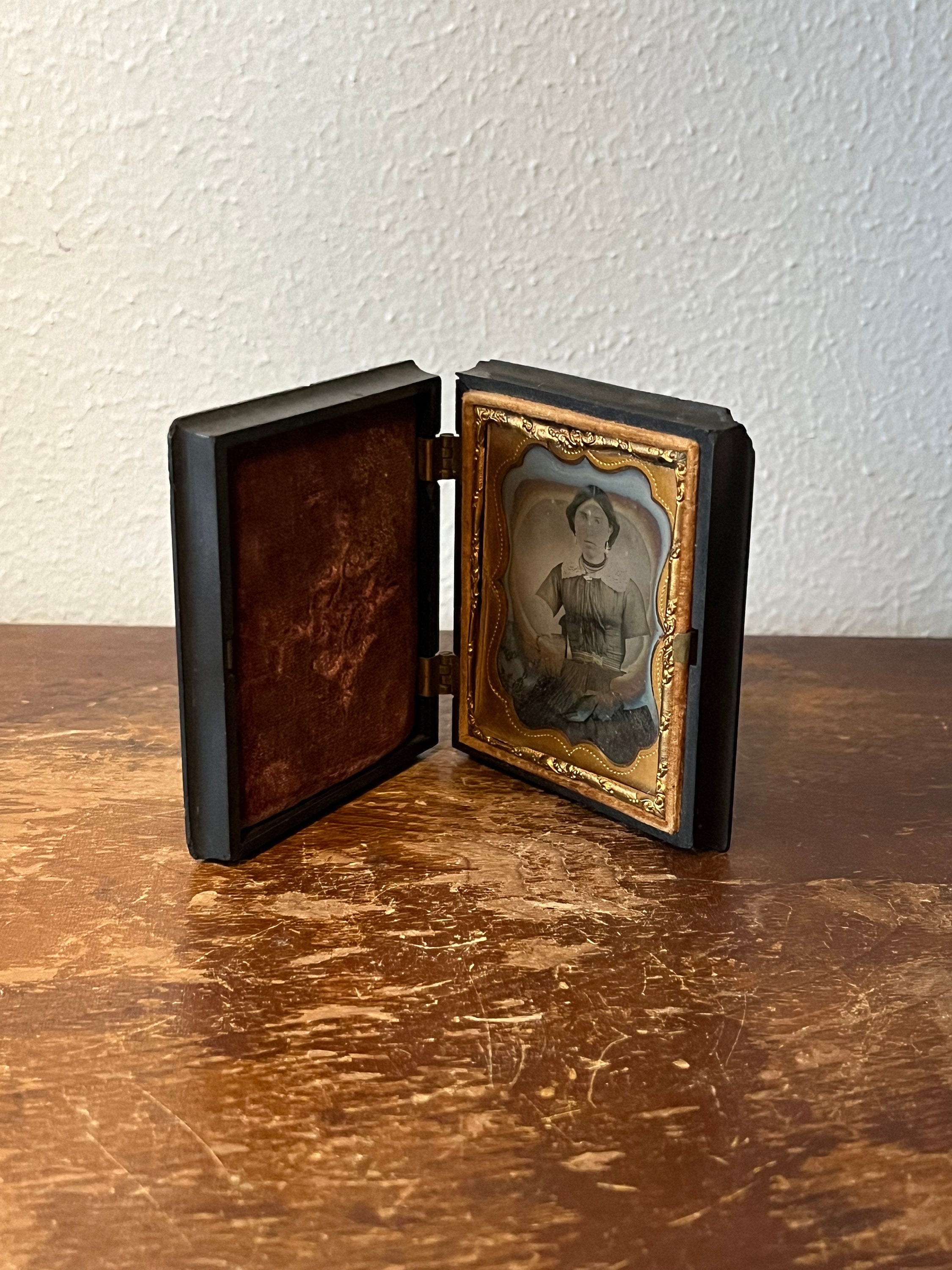 Antique 1800s Union Case Gutta Percha Style Folding Case Etsy