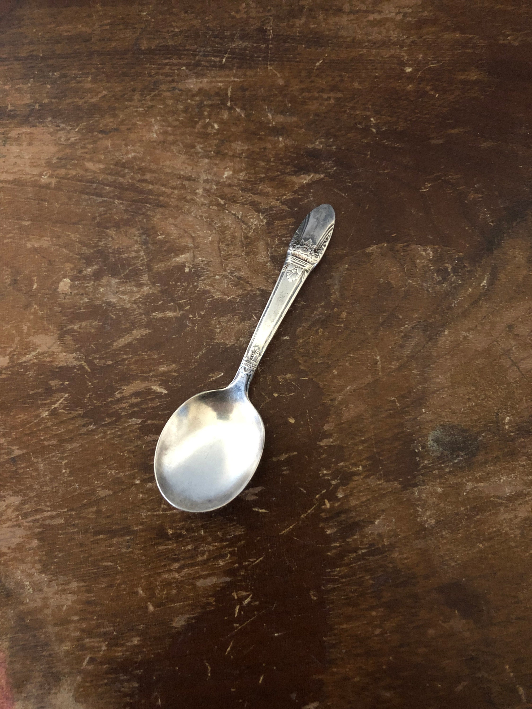 Vintage Silverplate Baby Spoon 1847 Rogers “adoration