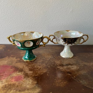 Vintage Royal Sealy Lusterware Compote YOU PICK Portraits Opalescent Gold Tablescaping