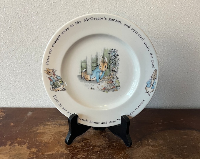 Vintage Wedgwood Peter Rabbit Plate Childs Plate Bunny Beatrix Potter