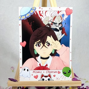 Aliens,Ghost and Yokai Cheki Couple Photo Manga Anime Illustration 5x7 inches Art Prints
