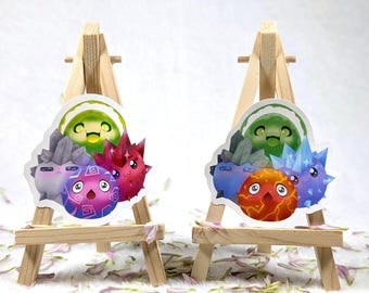 Slime Rancher Glossy Waterproof Stickers, Rock, Rad, Crystal and Boom Slime