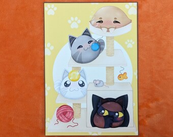 Slime Rancher Cat Slimes Illustration 5x7 inches Art Prints